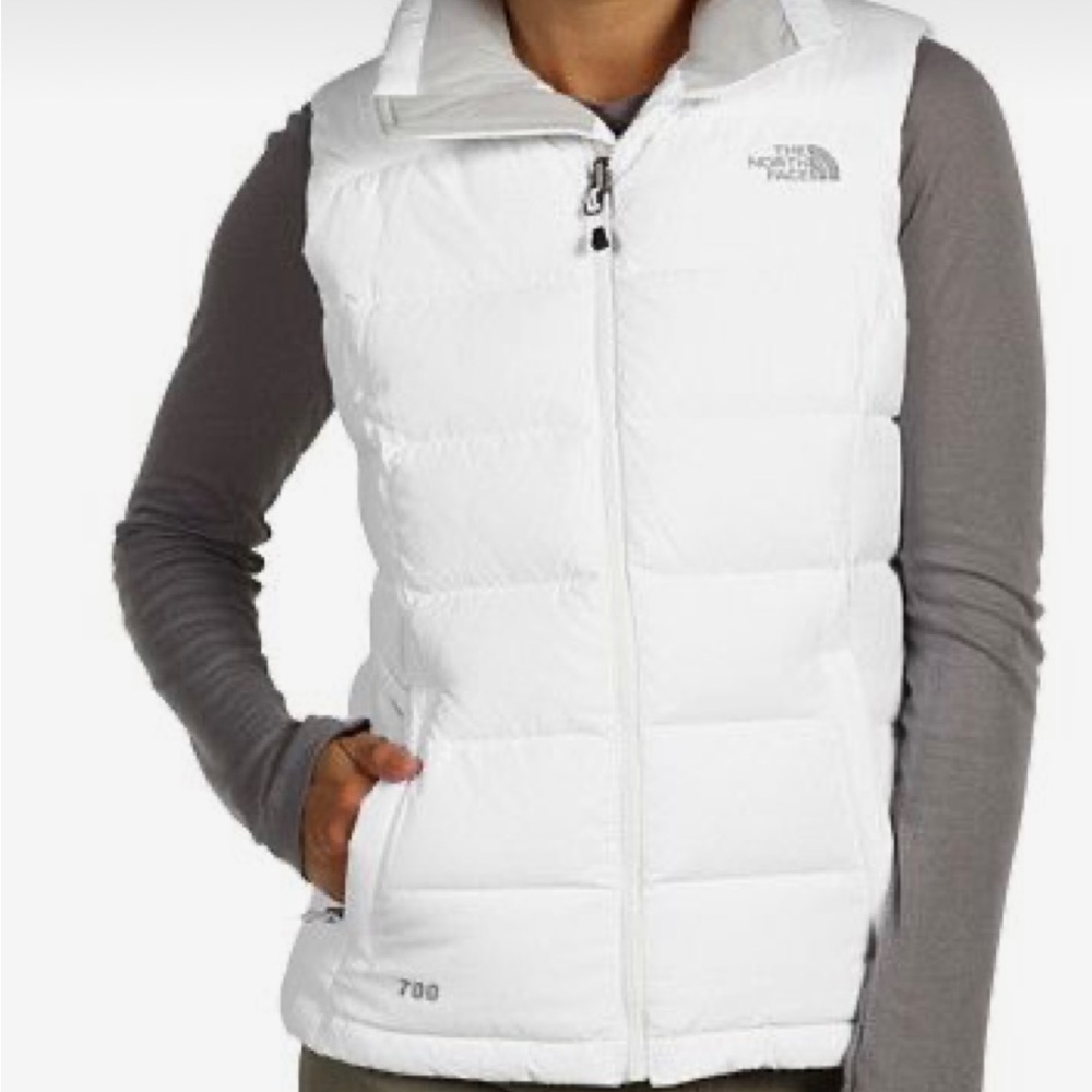 White Womens North Face vest